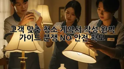 고객 맞춤 청소 계약서 작성 완벽 가이드: 분쟁 NO! 안전 확보! 💯