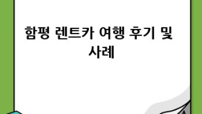 함평군에서 안전한 렌트카 여행, 완벽 가이드!